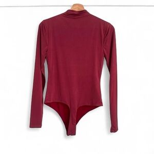 Lovers + Friends Revolve Mock Neck Bodysuit Long Sleeves
